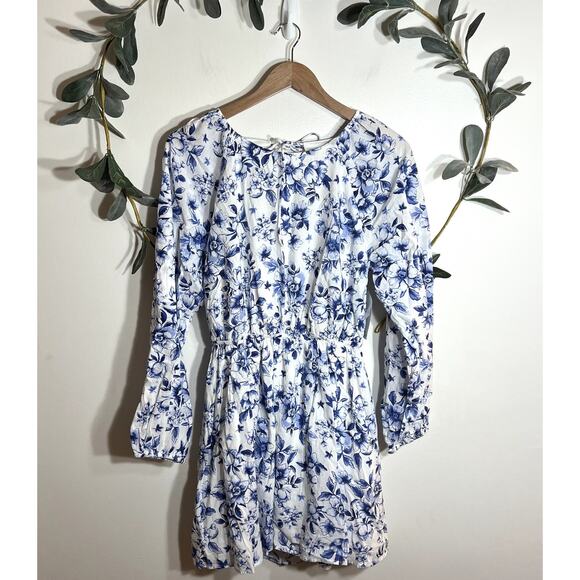 NWT H&M Long Sleeve Open Back Floral Dress - Picture 1 of 6